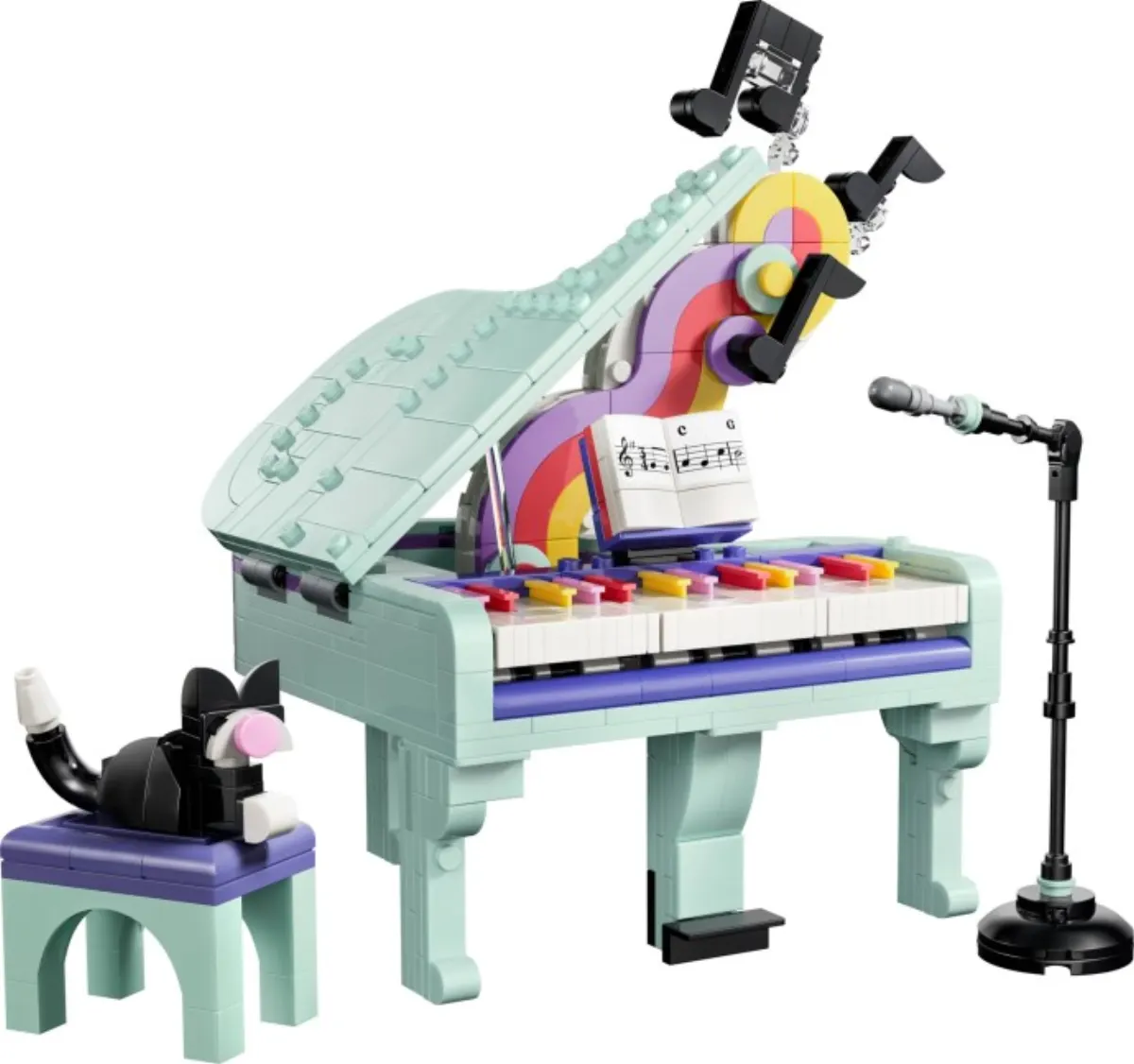 Music Decor Piano with Cat set photo