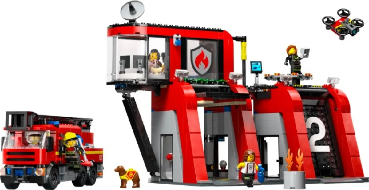 Fire Station with Fire Truck set photo