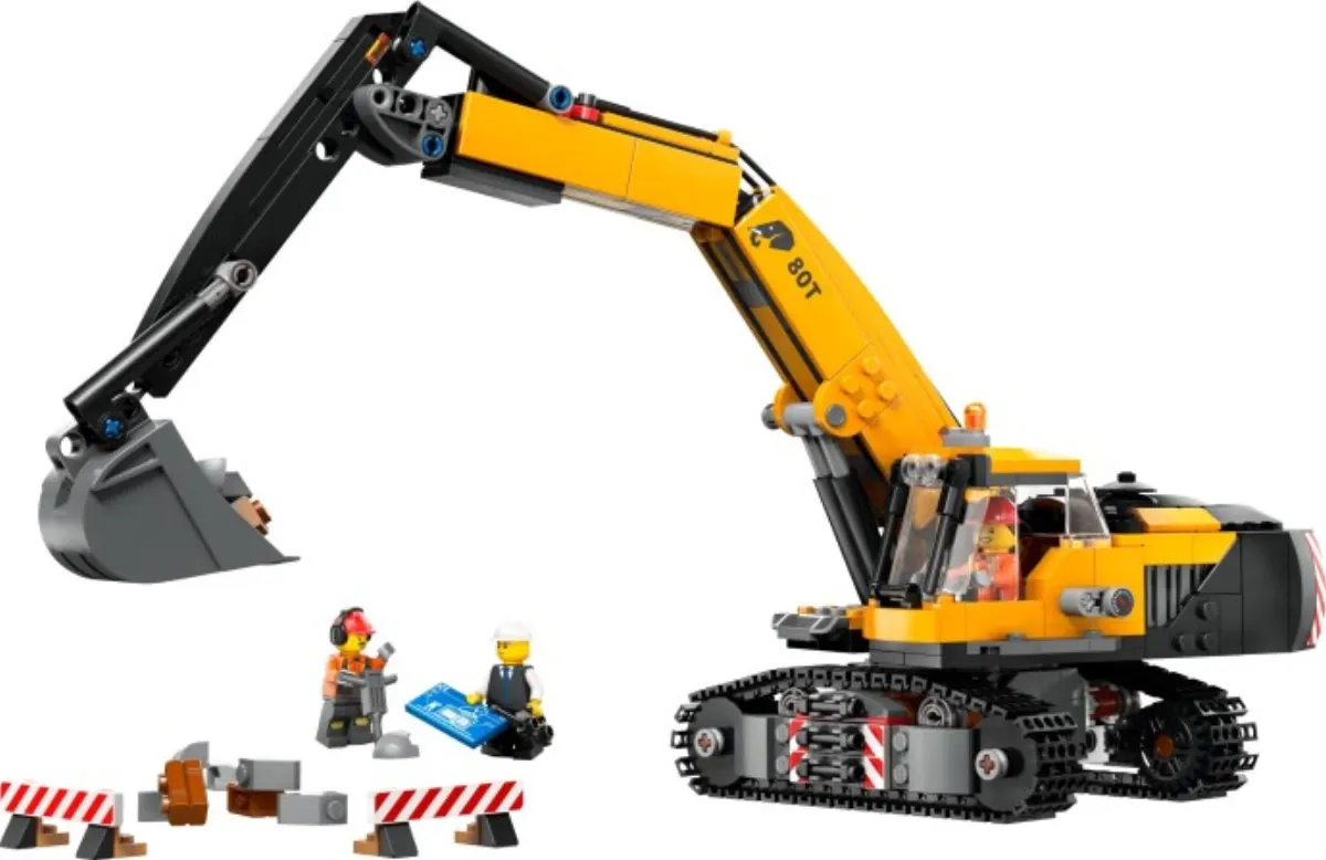 Yellow Construction Excavator set photo
