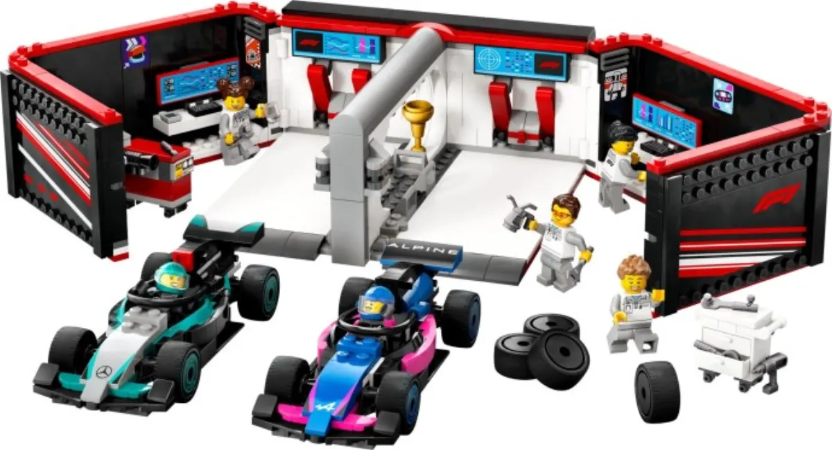 F1 Garage & Mercedes-AMG & Alpine Cars set photo