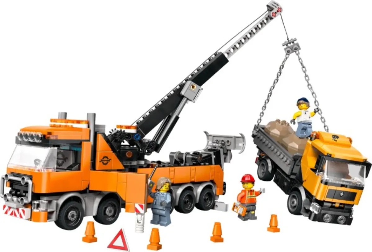 Heavy-Duty Recovery Tow Truck with Crane set photo
