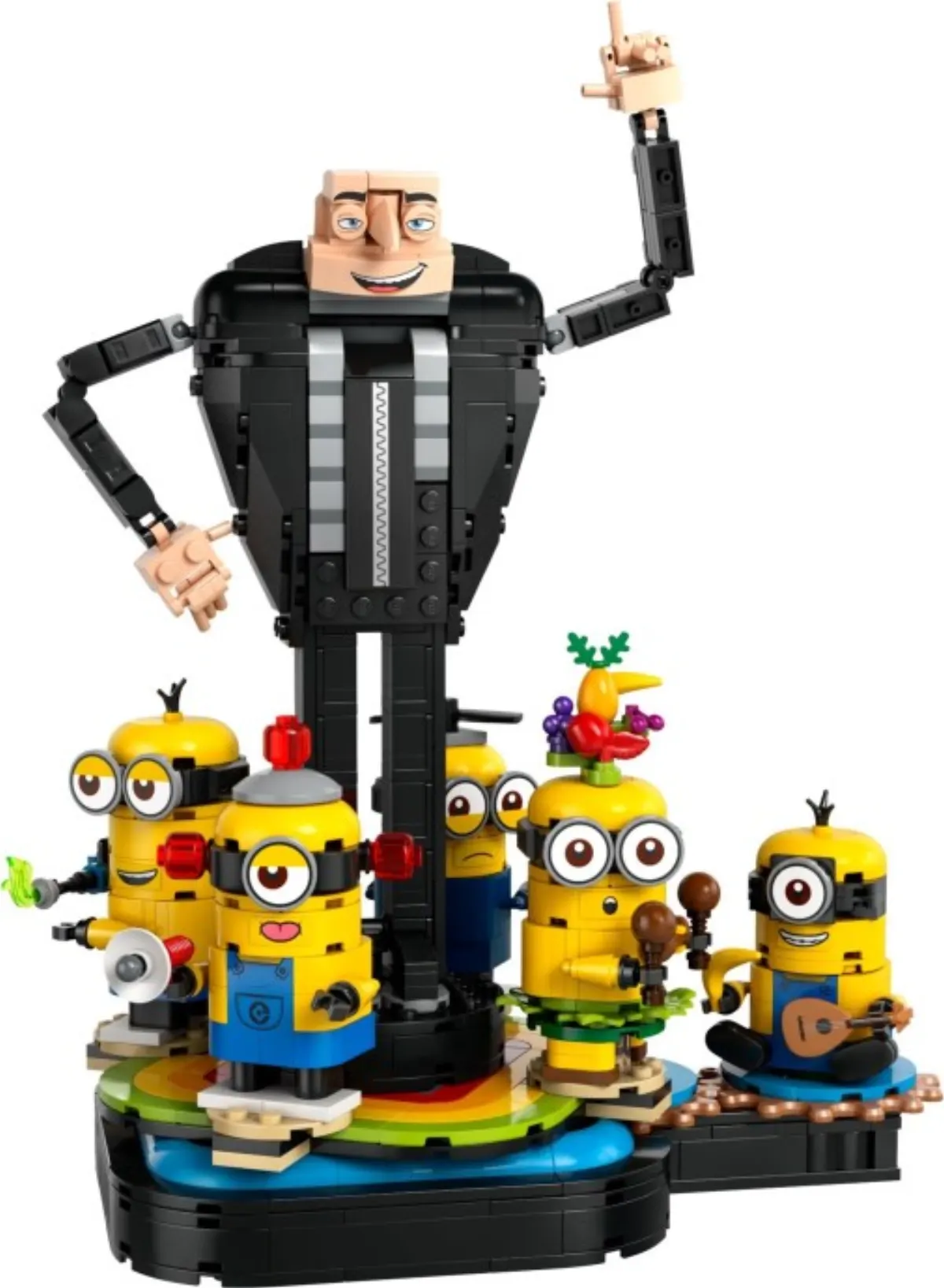 Brick-Built Gru and Minions set photo