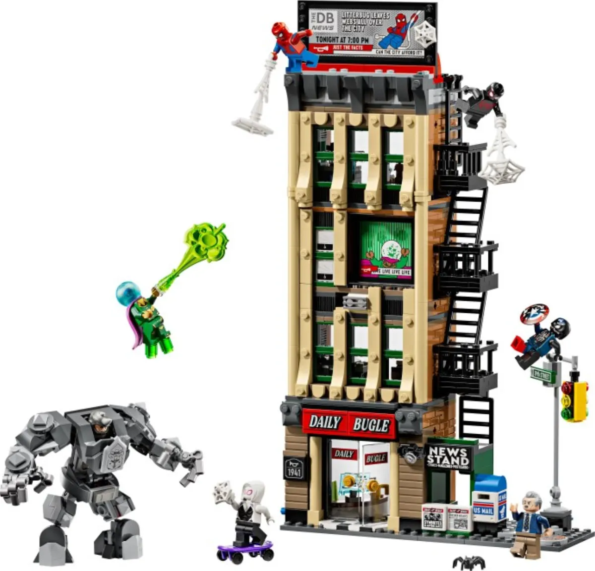 Spider-Man vs. Mysterio: The Daily Bugle set photo