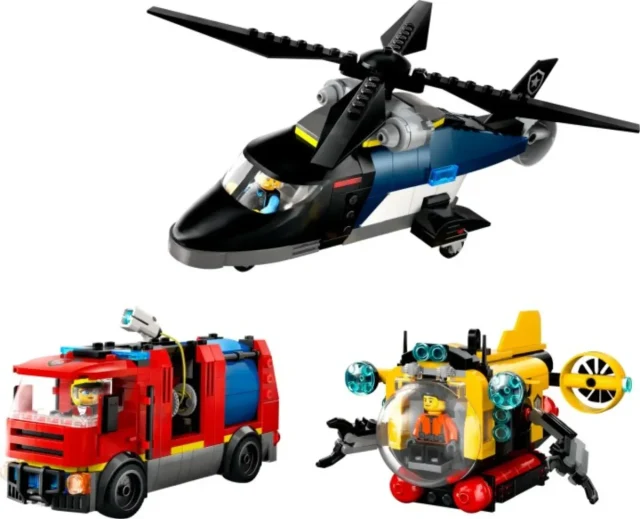 Helicopter, Fire Truck & Submarine Remix box art