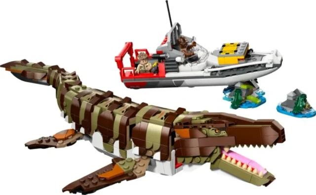 Brick-Built Mosasaurus Boat Mission box art